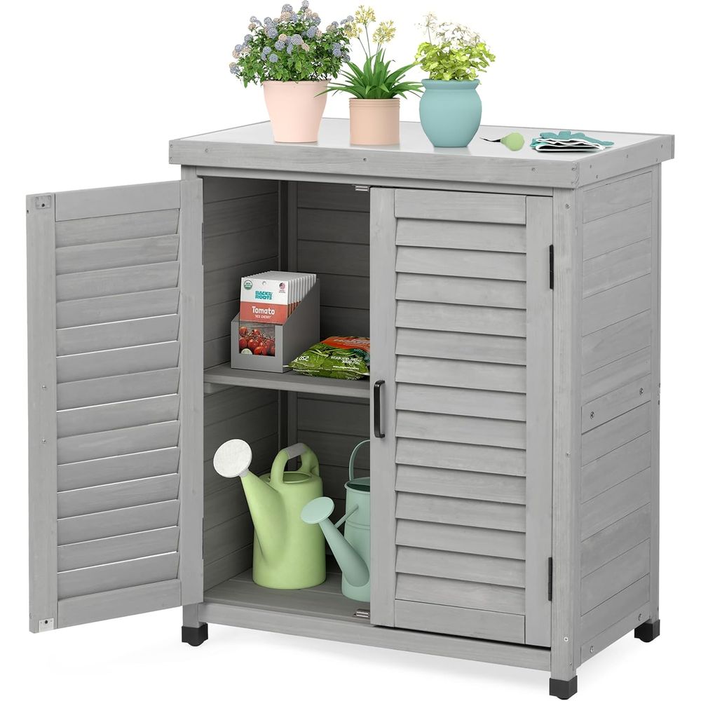 Outdoor Furniture With Storage - Armário de Armazenamento Externo e Mesa