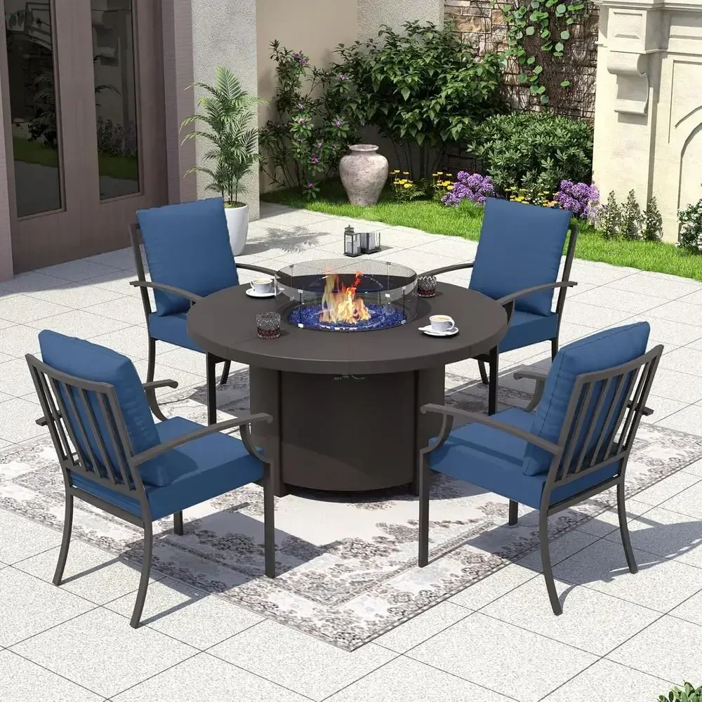 Outdoor Furniture And Fire Pit - Conjunto de Móveis para Área Externa