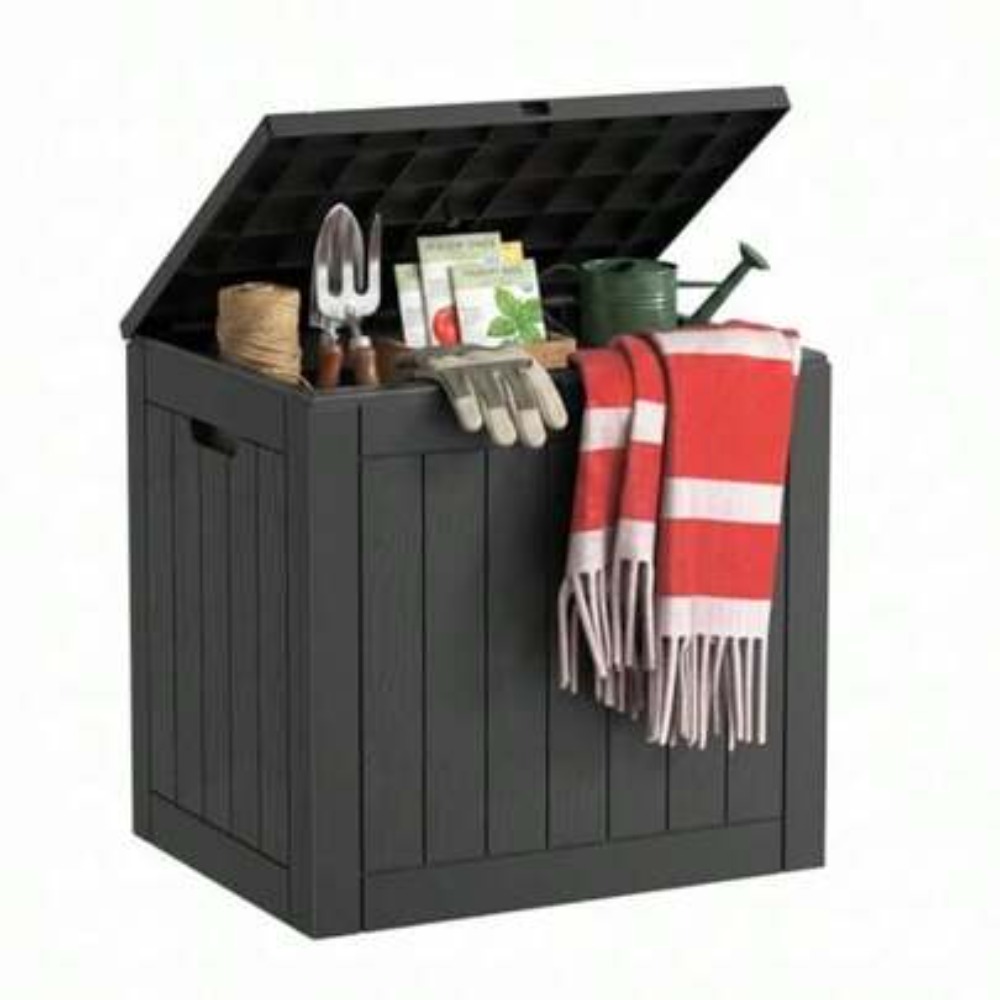 Outdoor Furniture With Storage - Caixa de Armazenamento Externa de Resina