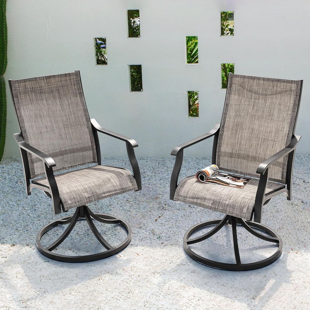 Outdoor Furniture Ofo - Conjunto de 2 Cadeiras Giratórias para