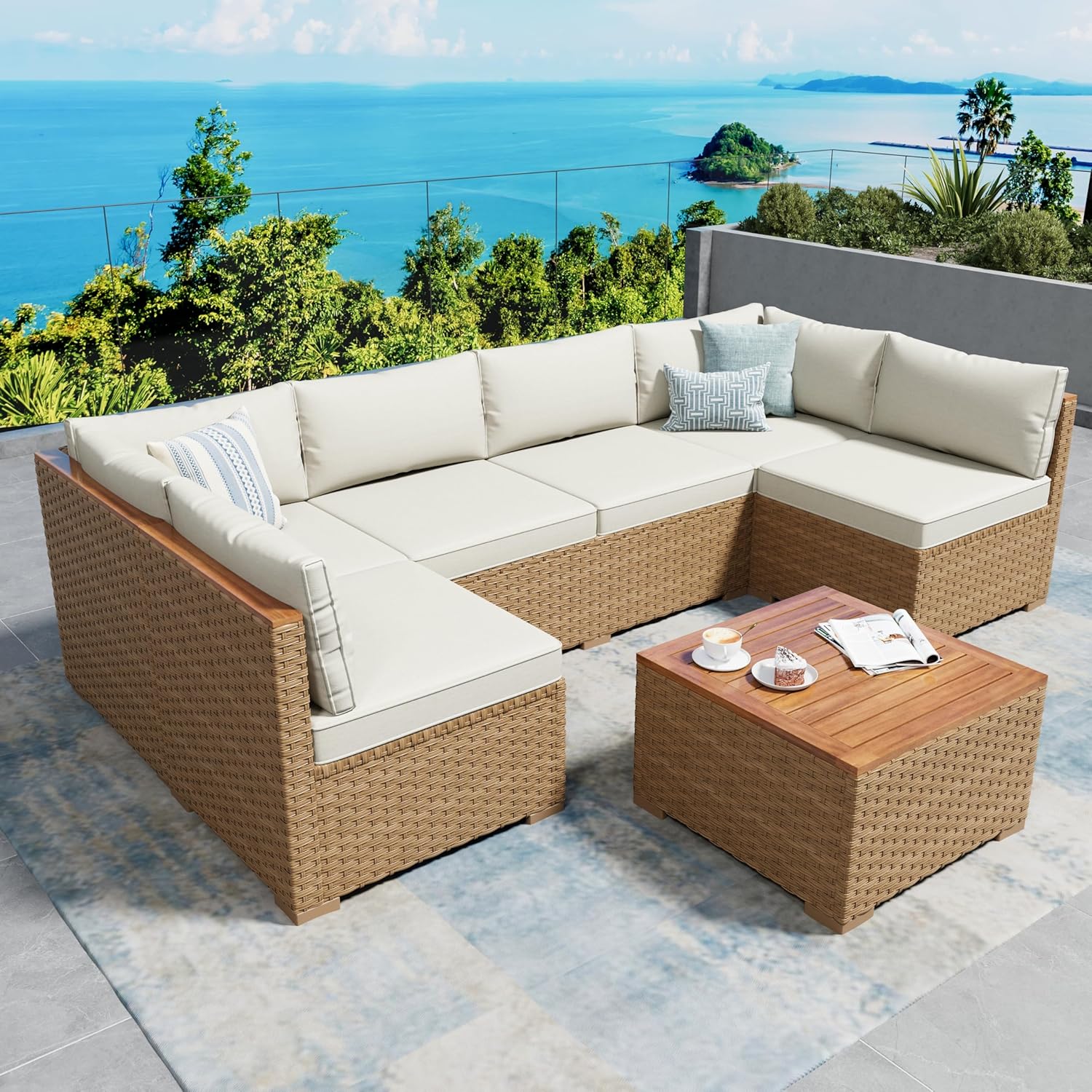 Outdoor Furniture Ofo - Conjunto de Móveis de Vime para