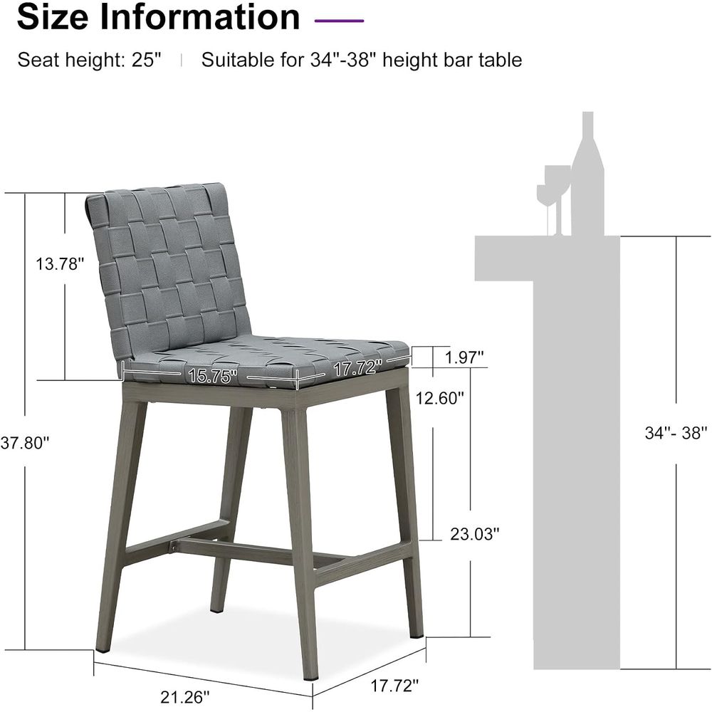 Conjunto de 2 Banquetas de Bar - Outdoor Furniture Ofo avaliação e preço