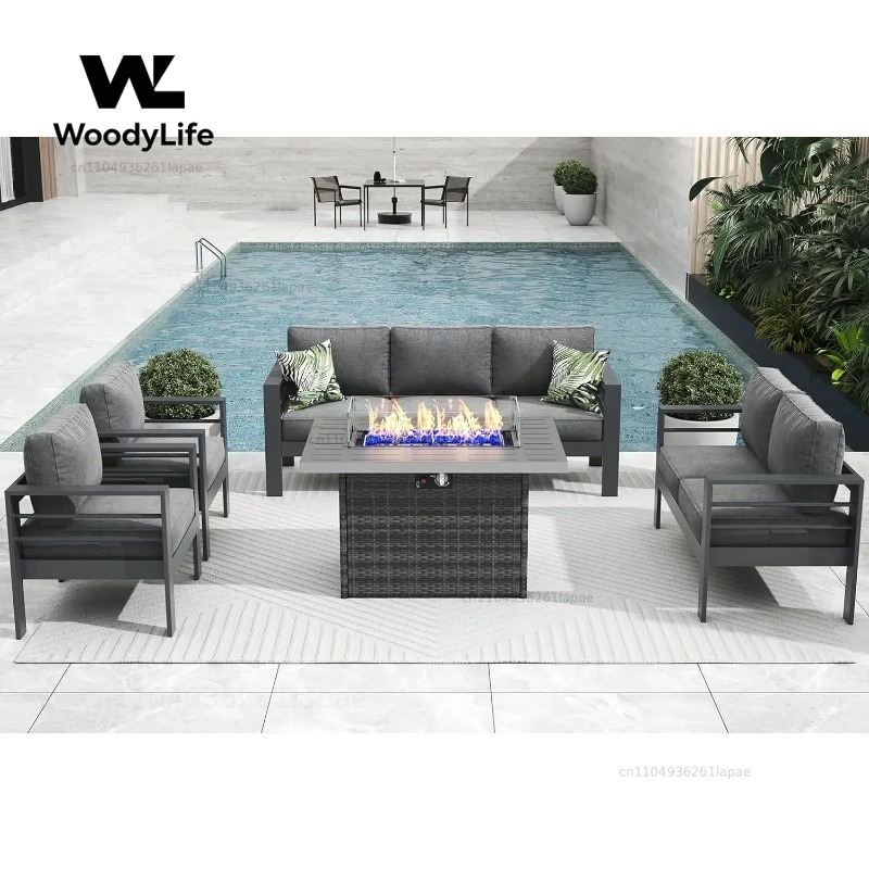 Conjunto de Móveis Modernos de - Outdoor Furniture And Fire Pit avaliação e preço