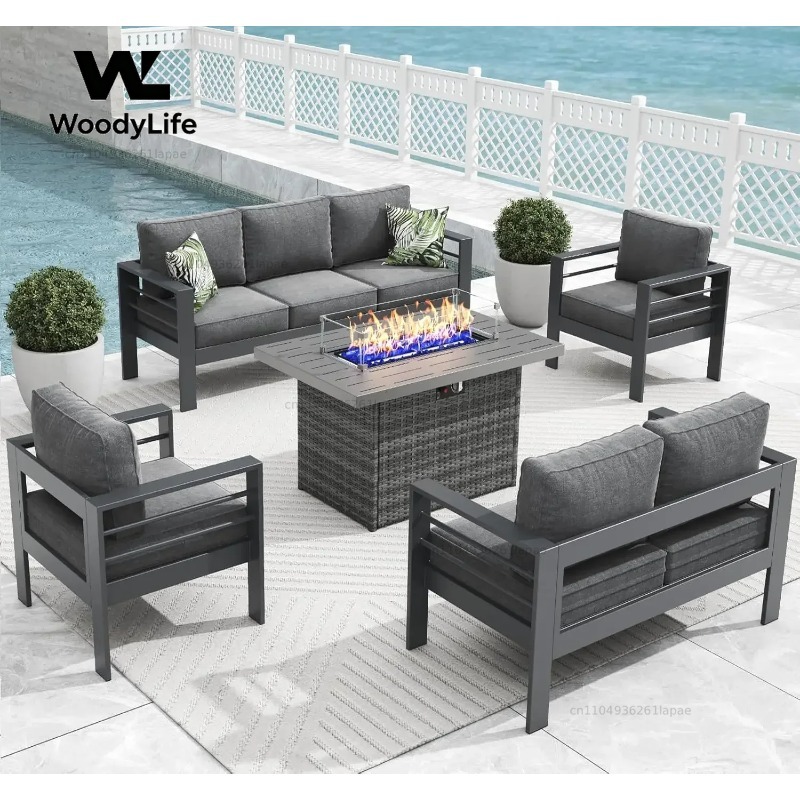 Conjunto de Móveis Modernos de - Outdoor Furniture And Fire Pit avaliação e preço