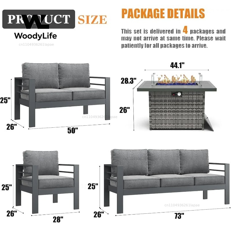 Conjunto de Móveis Modernos de - Outdoor Furniture And Fire Pit avaliação e preço