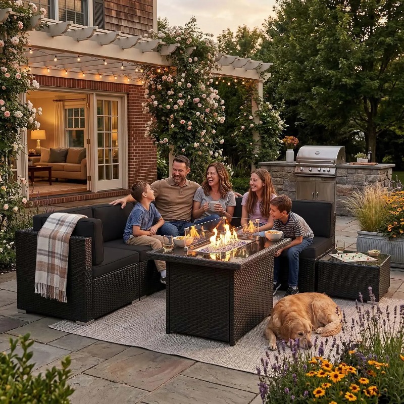 Conjunto de Sofá Seccional de  - Outdoor Furniture And Fire Pit avaliação e preço