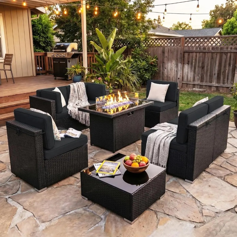 Conjunto de Sofá Seccional de  - Outdoor Furniture And Fire Pit avaliação e preço