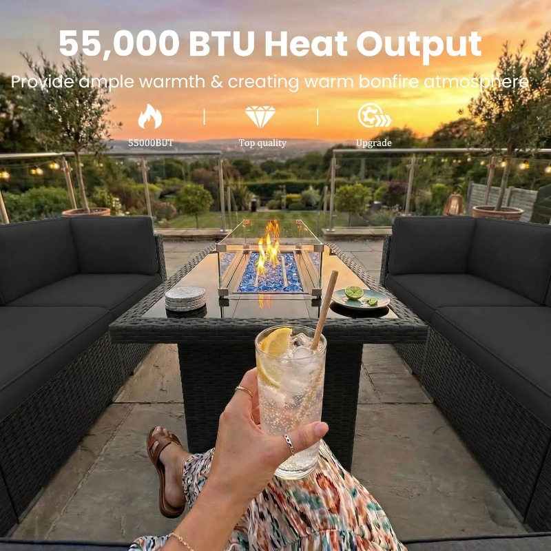 Conjunto de Sofá Seccional de  - Outdoor Furniture And Fire Pit avaliação e preço