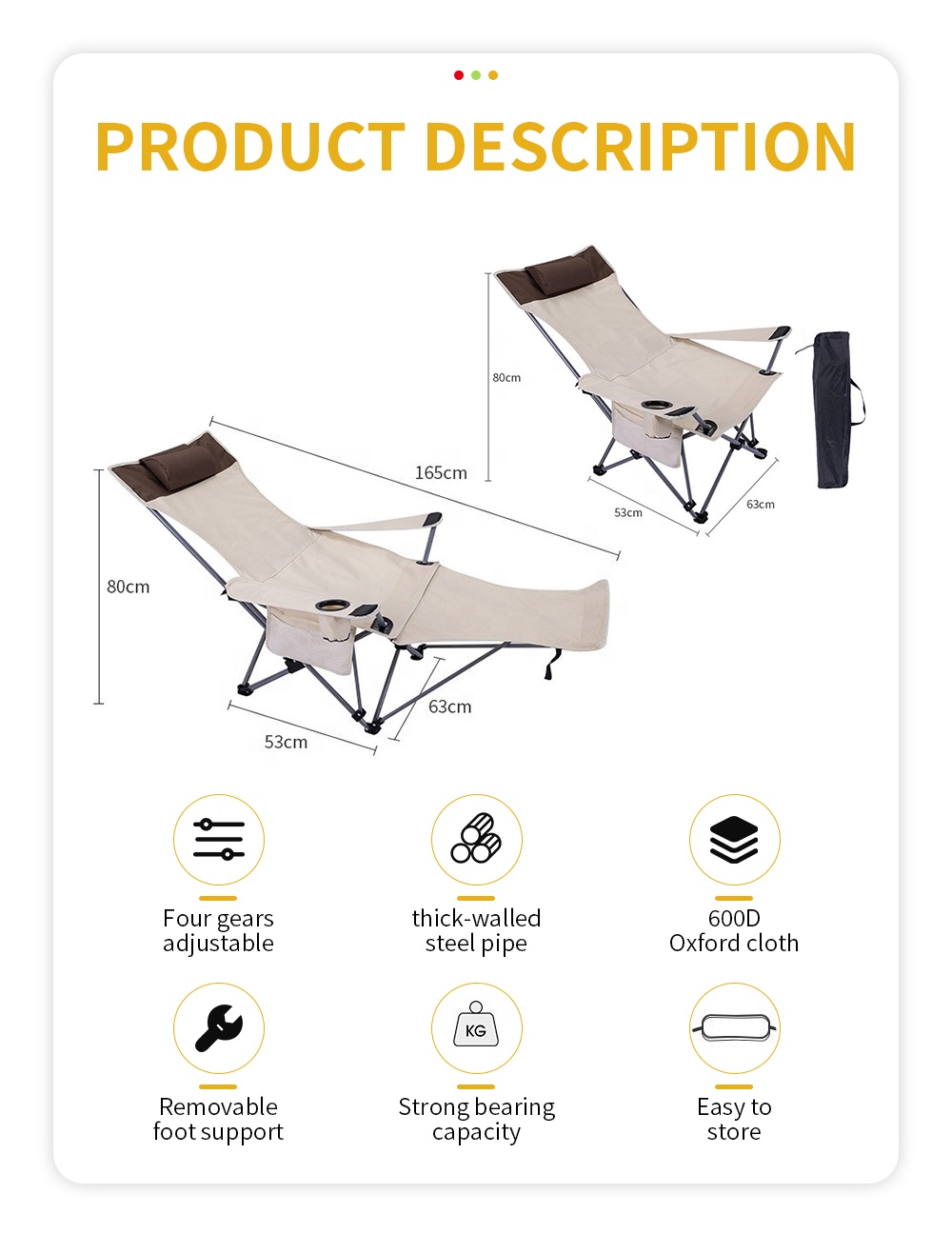 Cadeira Reclinável Portátil e  - Outdoor Furniture With Storage avaliação e preço