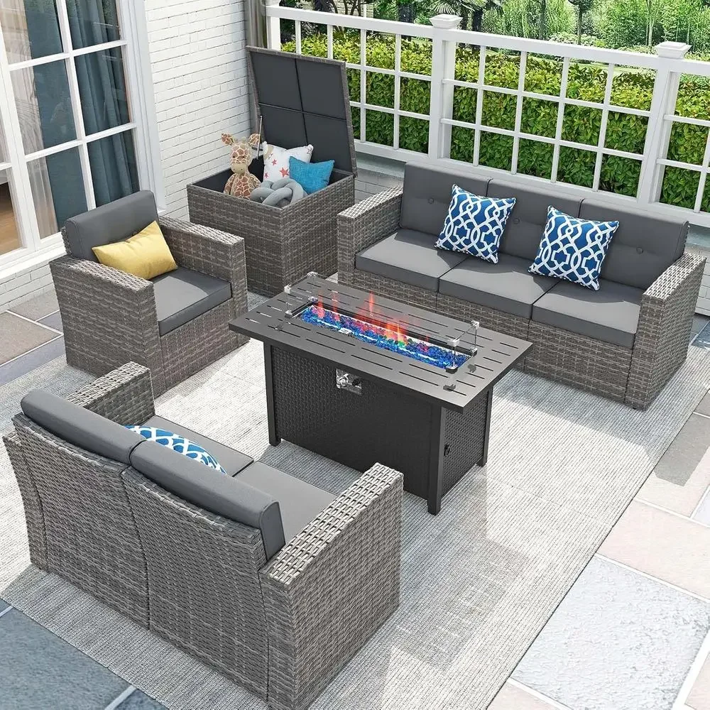 Conjunto de Móveis para Pátio  - Outdoor Furniture And Fire Pit avaliação e preço
