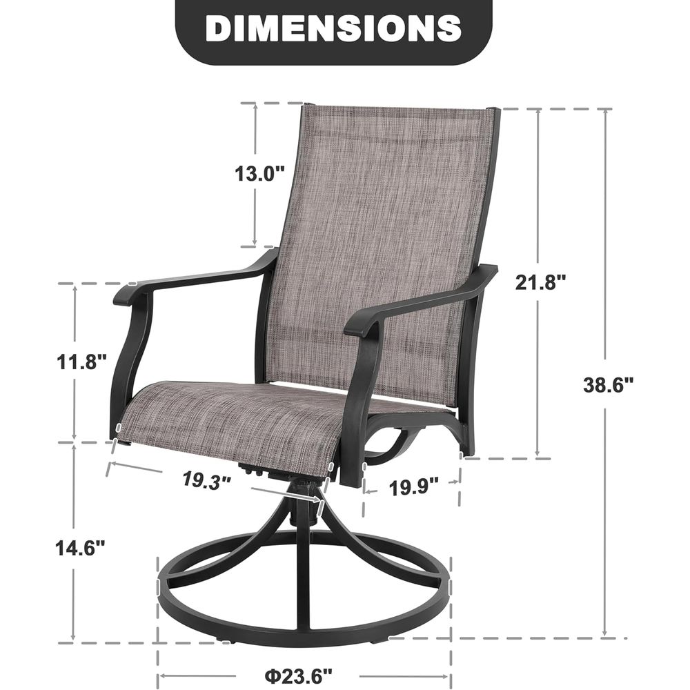 Conjunto de 2 Cadeiras Giratór - Outdoor Furniture Ofo avaliação e preço