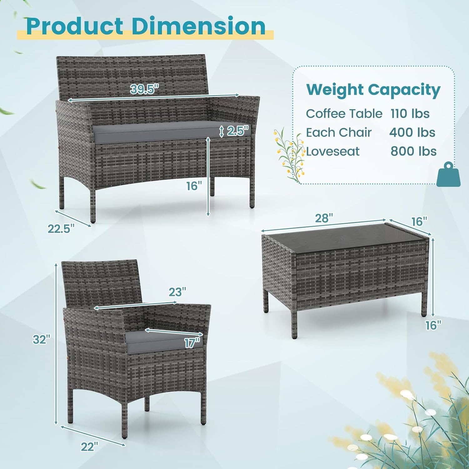 Conjunto de Móveis para Pátio  - Outdoor Furniture Ofo avaliação e preço