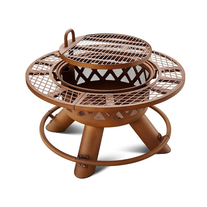 Conjunto de Churrasqueira e Me - Outdoor Furniture And Fire Pit avaliação e preço