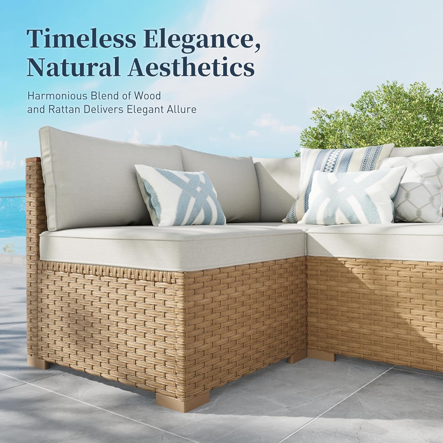 Conjunto de Móveis de Vime par - Outdoor Furniture Ofo avaliação e preço